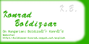 konrad boldizsar business card